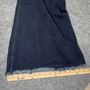 Judy Blue Jeans Womens Size 13/31 Blue Denim Flare Dark Wash Raw Hem